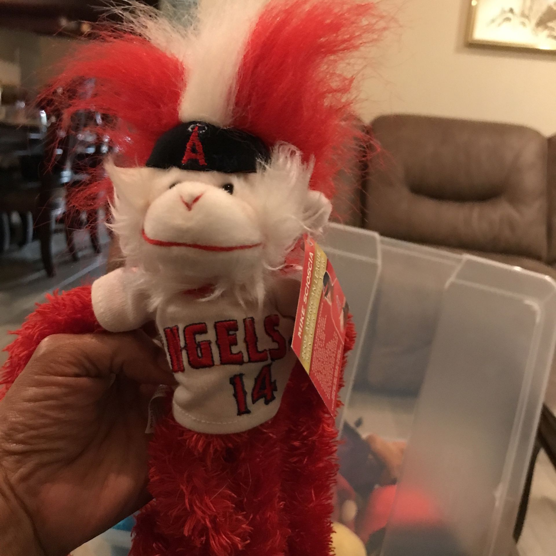 12” Angles Mike Scioscia rally monkey stuffed animal