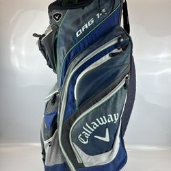Callaway Chev Org Cart Bag 14 Way Blue, Gray, Green & White Seahawks Color Good
