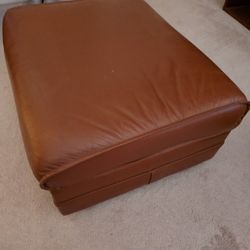 Hancock & Moore Leather Ottoman