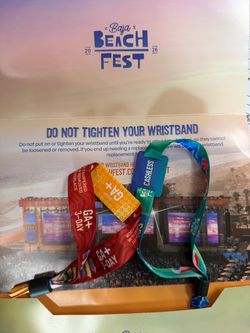 1 General Admission Bajá Beach Festival wrist band