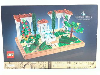 LEGO Icons Gardens of the World Fountain Garden Display Set ~ Brand New