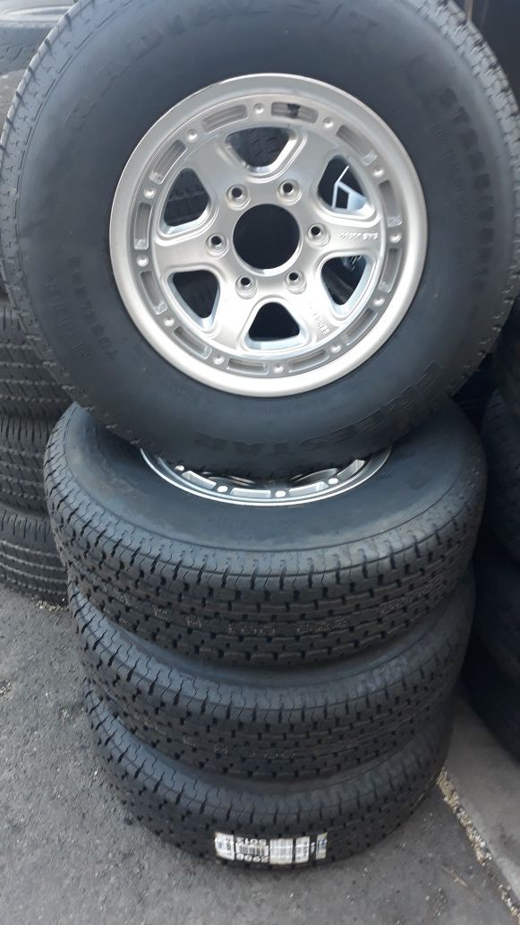 6 lugs wheels & tires trailer $550