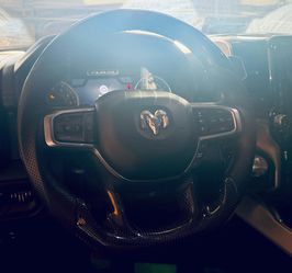 Custom RAM 1500 / 2500 Carbon Fiber Steering Wheel  Fits 2019-2024