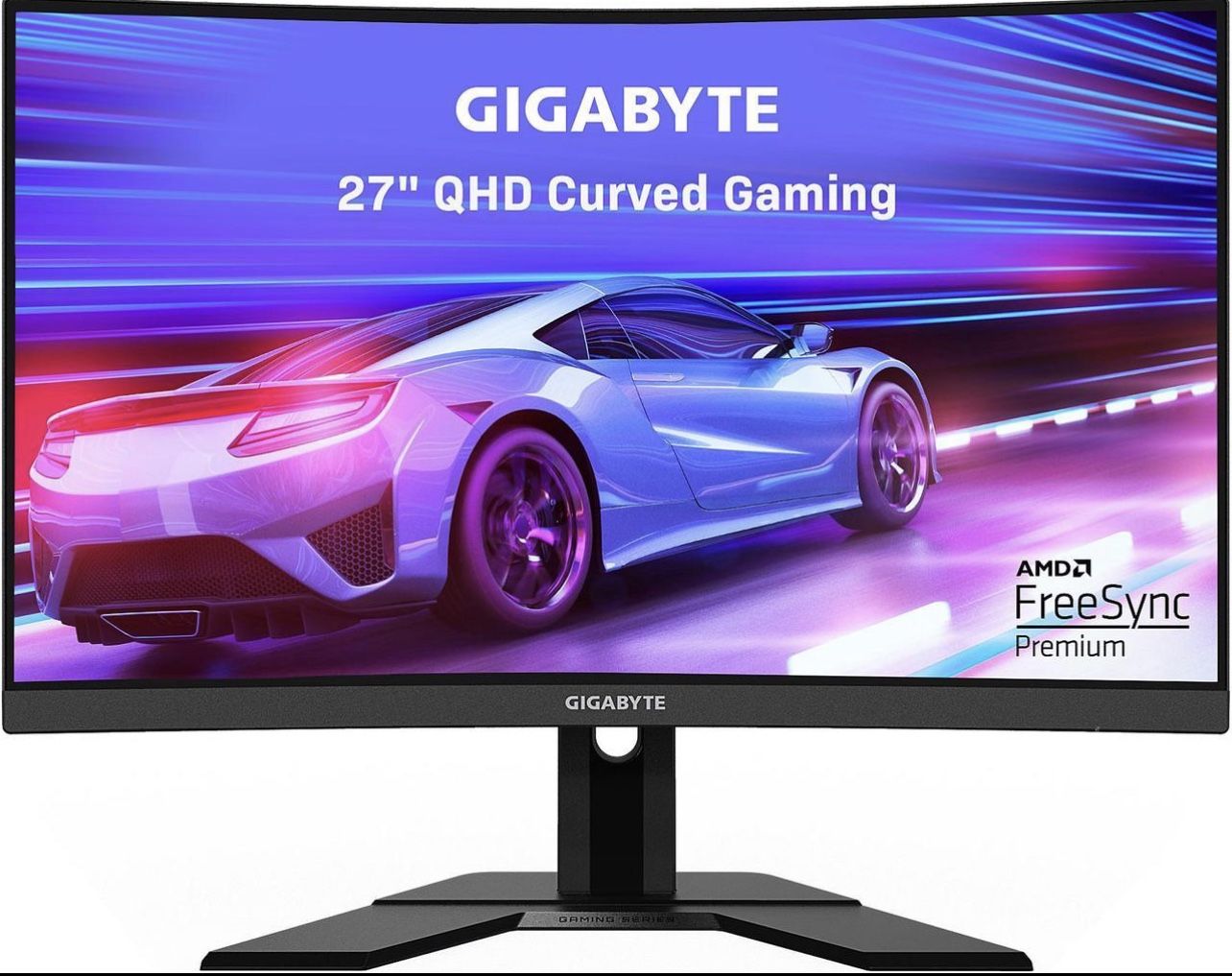 GIGABYTE G27QC 27" 165 Hz 1440P Curved Gaming Monitor, 2560 x 1440 VA 1500R Display, 1ms (MPRT) Response Time, 92% DCI-P3, HDR Ready, FreeSync Premium