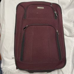 Suitcase 22” Burgundy Extendable Carry-On Medium Size