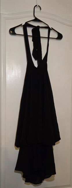Black halterneck shorts romper