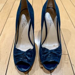 Marc Fisher Blue Heels Toe Pump Size 8