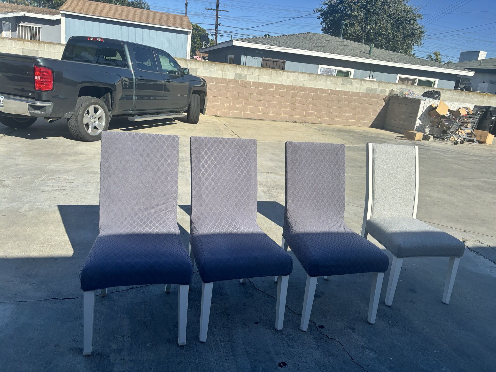 6 chairs brand new $150 Firm  for all 6 comes with waterproof covers 