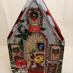 VTG M&M Brand Christmas Village Series Tea House #15 Limited Edition Tin C 2002