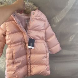 Brand New Gap Faux Puffer/rain Jacket 3T