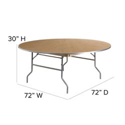 72’ Round Tables For Sale