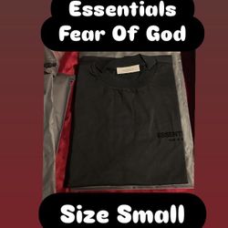 Essentials Fear Of God T- Shirt Black ( S ) 