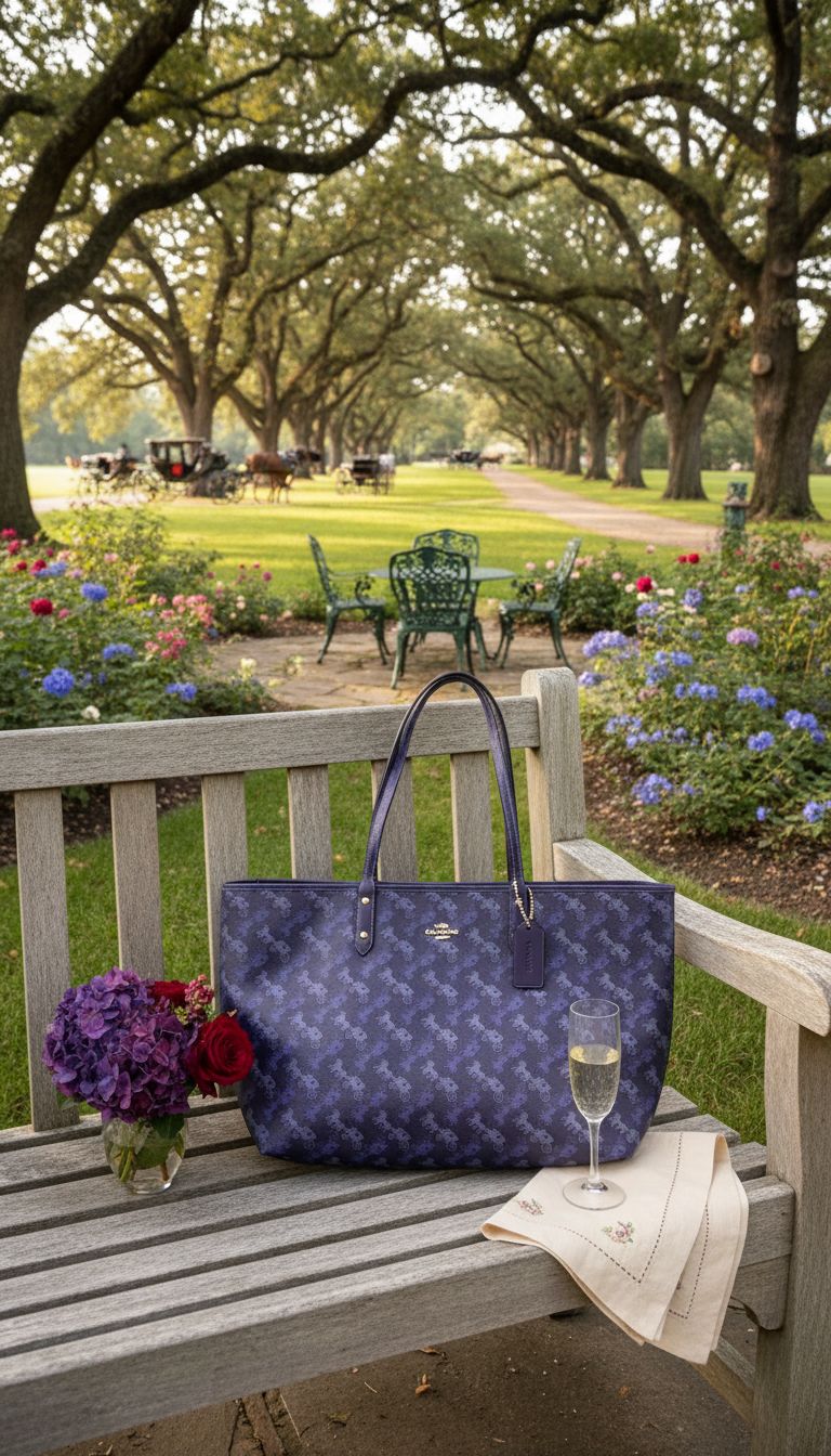 Coach Reversible City Tote in Signature Canvas with Horse and Carriage.