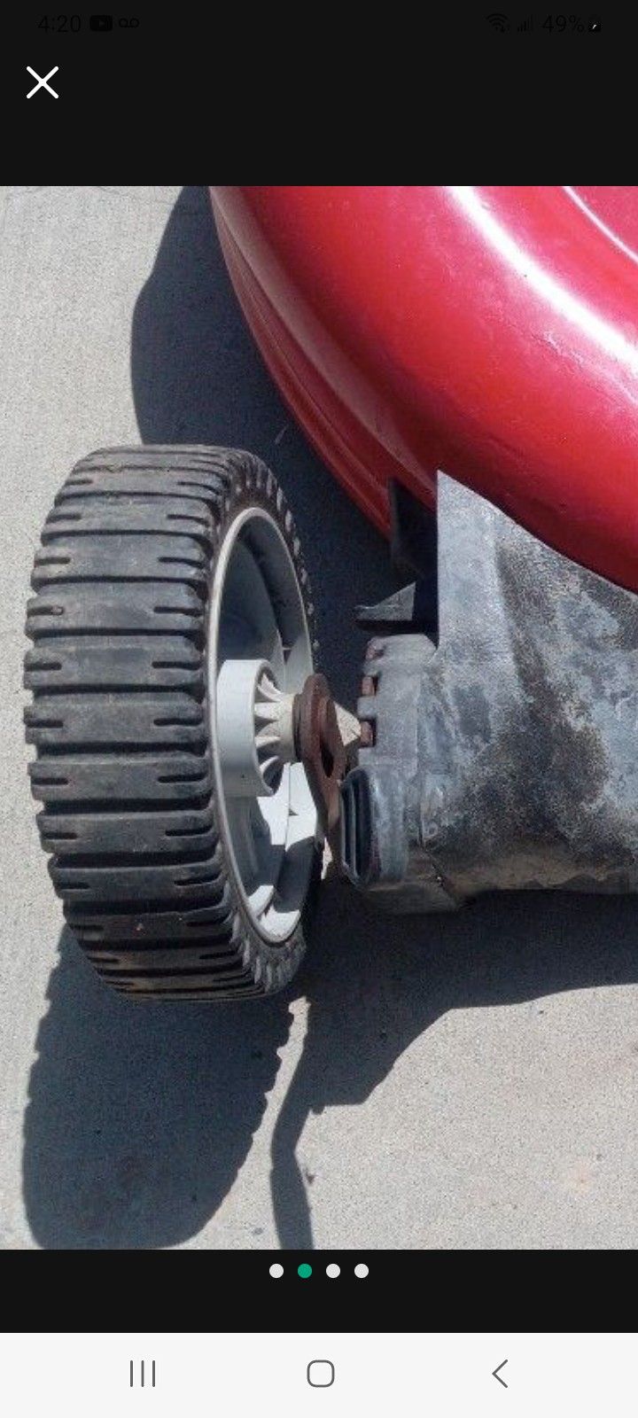 Mower Wheel Repair