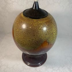 Vintage Tiki Torch Pottery Lamp 