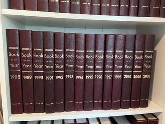 Vintage Brittanica Book Of The Year Encyclopedias- Full Set 1973 Through 2002