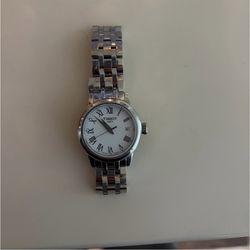 Women’s platinum silver Tissot watch