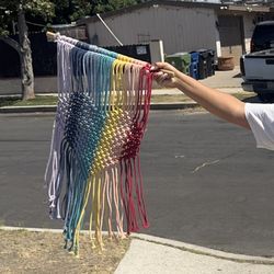  Super Gay rainbow macramé wall hanging ❤️