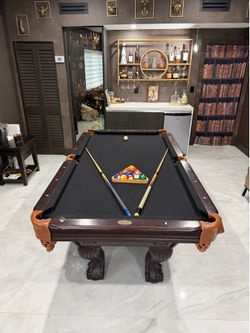 7’ Slate Billiard Table w/ accessories