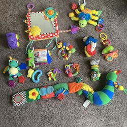 Huge Baby Toy 14 Piece Lot Sensory, Rattles Baby Einstein And More
