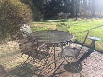 Iron Picnic table and chairs
