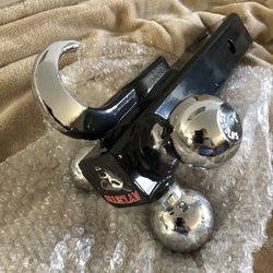 Trailer Hitch Tri-Ball Mount with Balls Sized 1-7/8 , 2 & 2-5/16 inches 