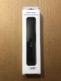 Replacement band sports band for Apple Watch 38mm Black
