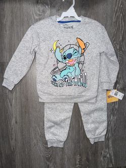 Disney Stitch Kids Sweatsuit Set Size 4T