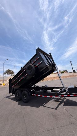 8x14x4 Telescope Heavy Duty Dump Trailer