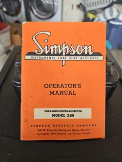 Simpson Volt-Ohm-Microammeter