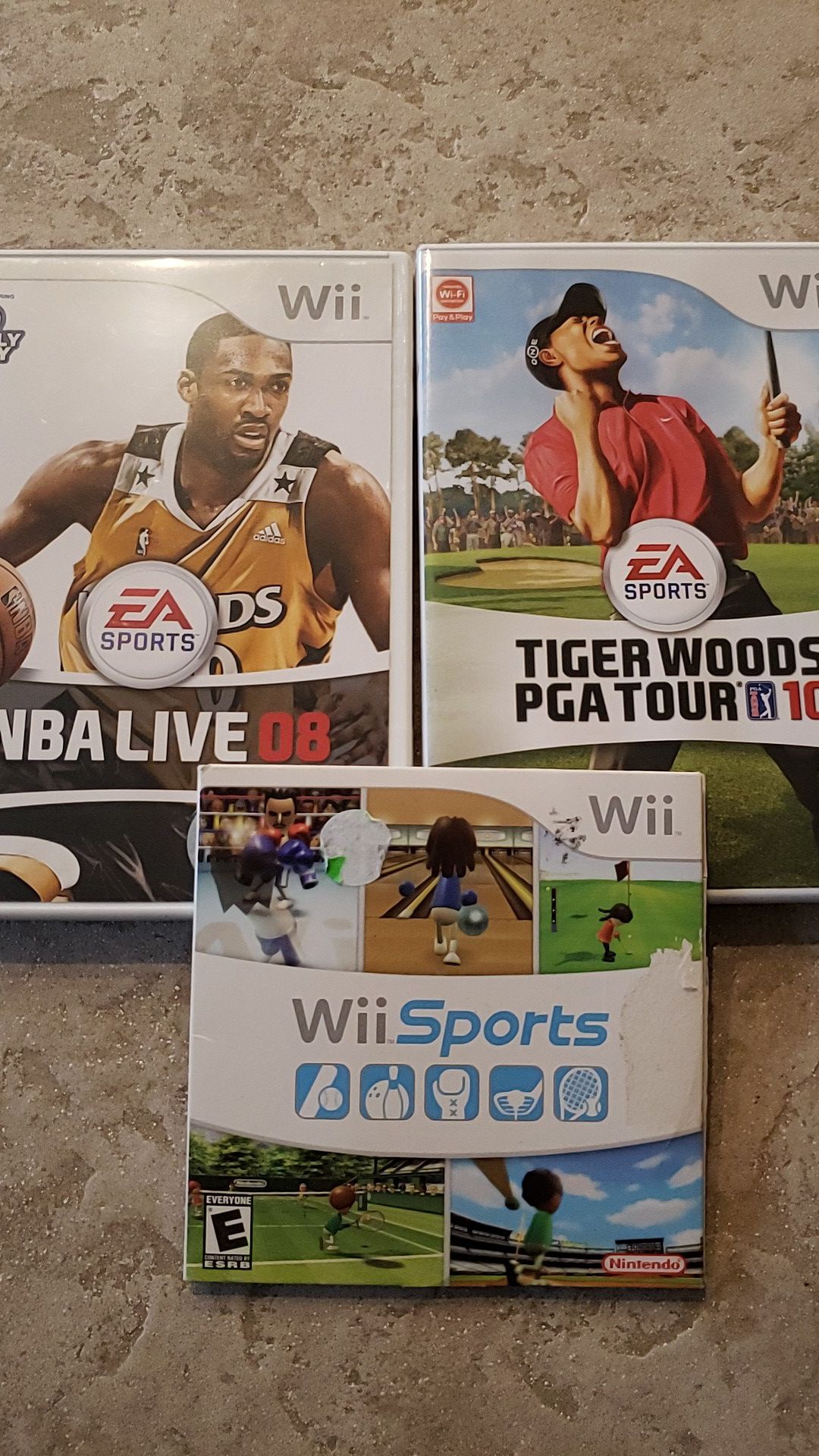 Wii games NBA,PGA Sports
