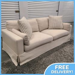 Beige Loveseat / Small Modern Couch 💥 Free Delivery 💥