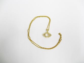 METAL NOIR 18 Yellow Gold Large Evil Eye Diamond Necklace