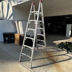 7’ Aluminum Folding / Collapsible Stick Ladder