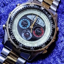 Citizen Vintage Yatchmaster Ana-Digital Mens Watch 2 Tone