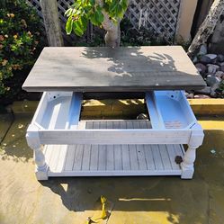 Coffee table (opening desk top)