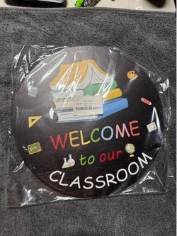 Welcome classroom wood decor
