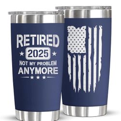 Retirement Gifts for Men Women 2025, Teacher, Coworkers Leaving, Funny, Happy Retirement, Goodbye Gift, Farewell Gifts For Coworkers, 20oz Coffee Tumb