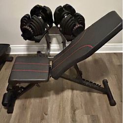 Bowflex-Selecttech-1090-Adjustable-Dumbbells-With-Rack-And-Bench