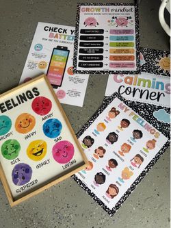 Teacher calming corner posters