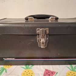 Vintage All American Metal Tool Box