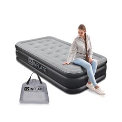 EZ INFLATE Double High Luxury Air Mattress with Built in Pump, Inflatable Mattress