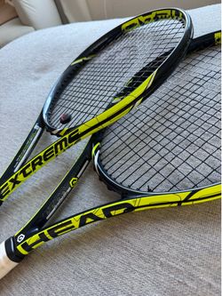 Pair of 2 extreme tennis rackets 100sqinch -285g-16x19-27