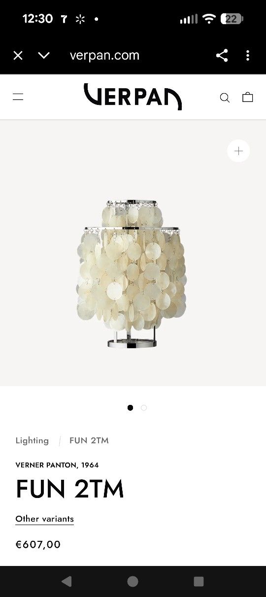 Verner Panton Shell Lamp . Genuine. 