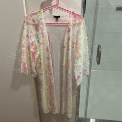 Dolls Kill Rave Sparkle Pullover Kimono Small Medium