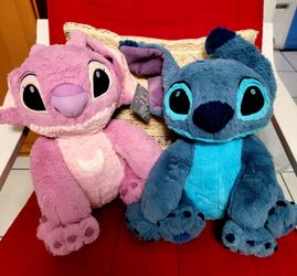 Disney Plush Toys: Stitch And Angel $60