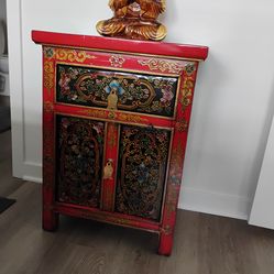 Small Hand painted Tibetan Cabinet