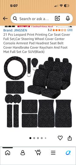 21 piece car seat coverage with accessories