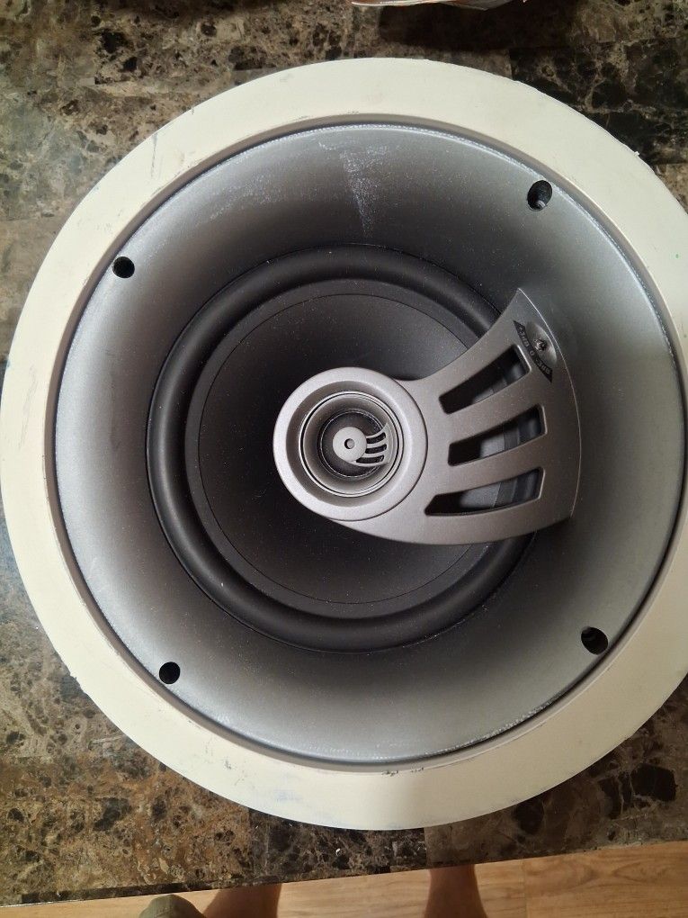 CEILING MOUNT HI END STEREO SPEAKERS.