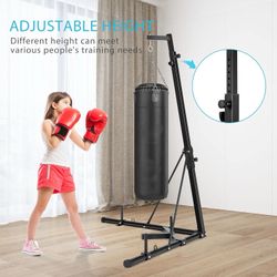Height Adjustable Foldable Heavy Duty Boxing Punching Bag Stand Steel Sandbag for Home Fitness Stable  Additional details Color	Black Age Ra